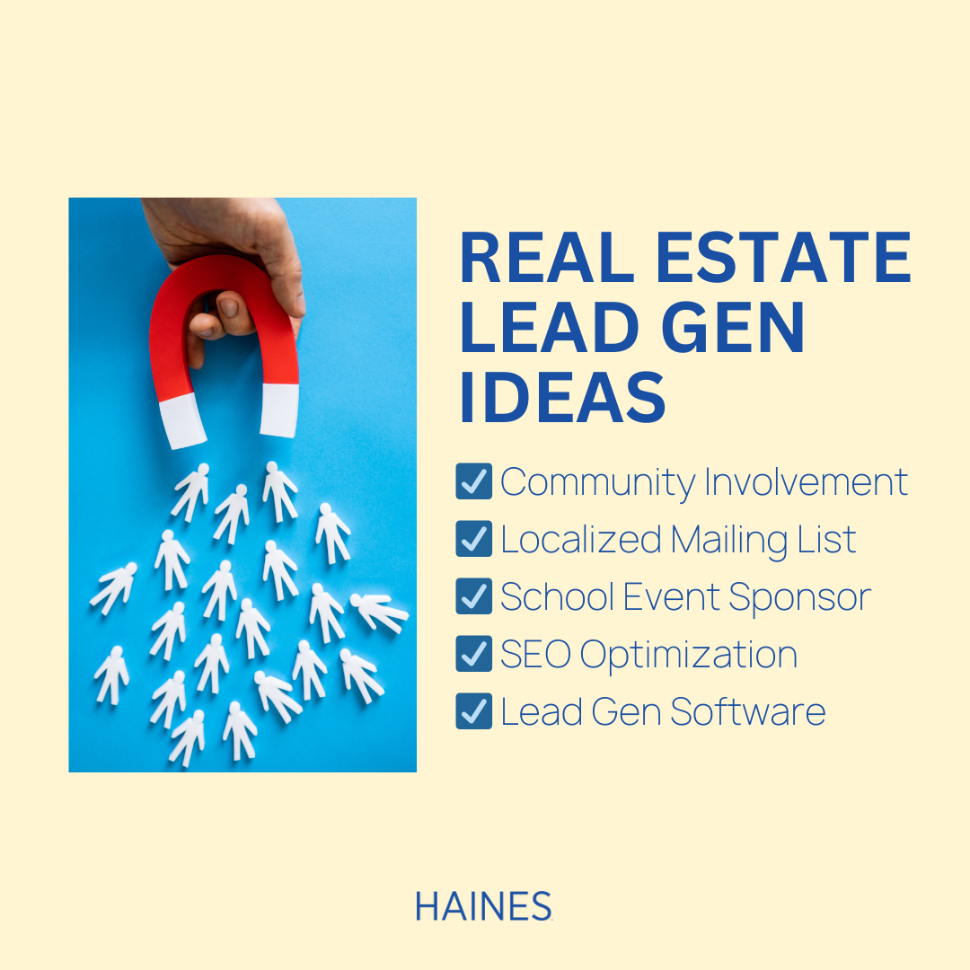 real estate lead generation ideas are represented by a magnet attracting people